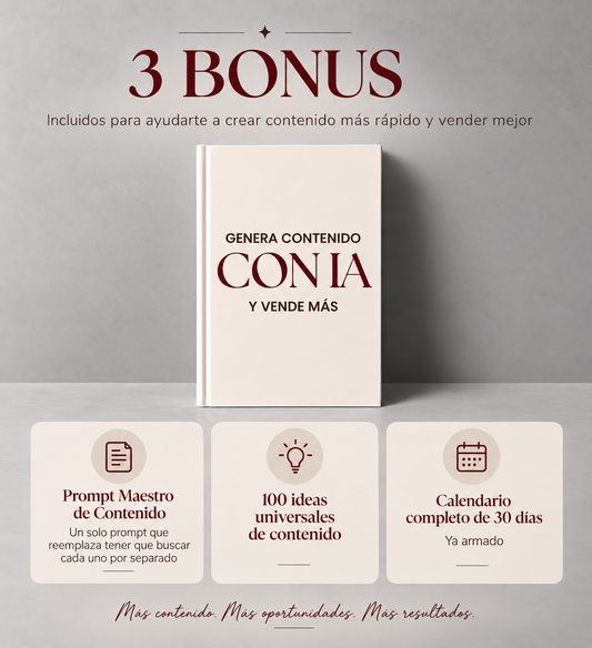 Genera contenido con IA para vender más | Ebook completo